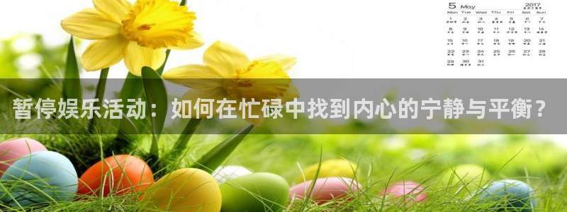 狗子28体育在线注册：暂停娱乐活动：如何在忙碌中找到内心的宁静与平衡？